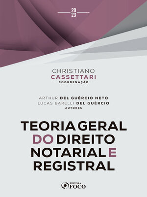 cover image of Teoria Geral do Direito Notarial e Registral